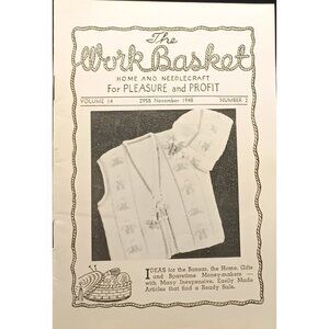 Vintage November 1948 The WorkBasket Magazine Home & Needlecraft Vol 14 No 2